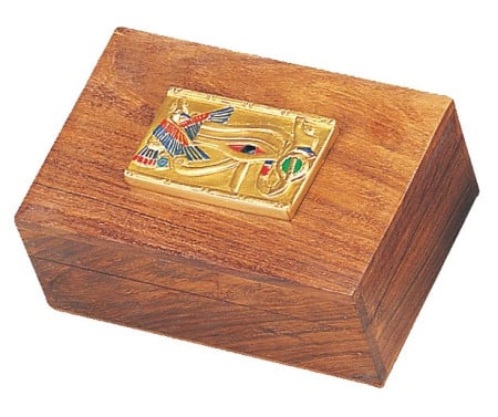 EGYPTIAN WOODEN BOX 4"X6"