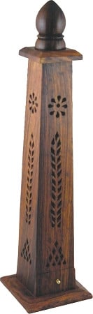 WOODEN INCENSE TOWER 12" (PACK OF 2)