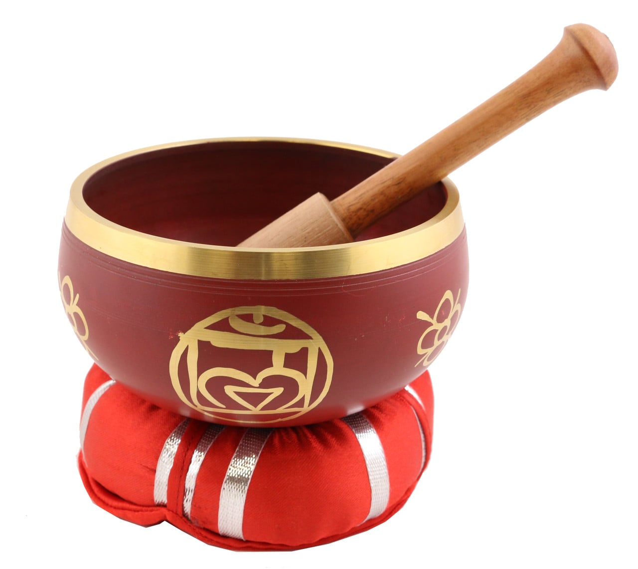 7 CHAKRA BOWL WITH CUSHION- ST (Red)