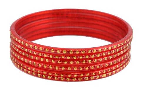 Red Glass Bangles