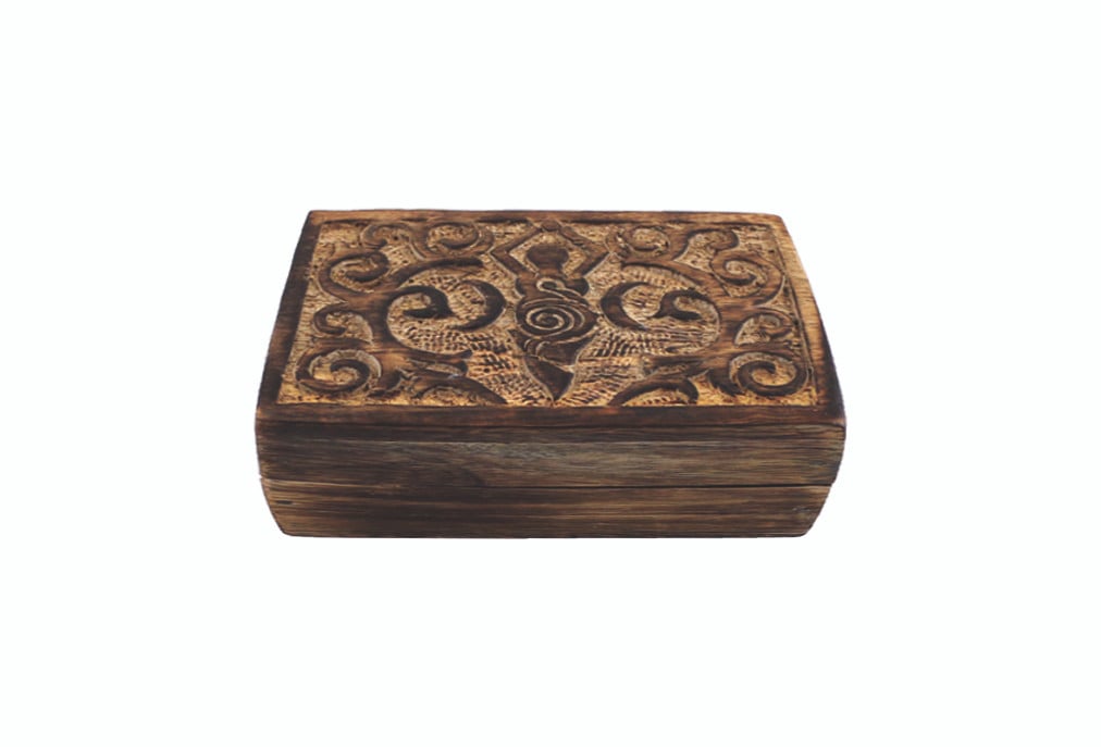 Wooden Jewelry Box 6" X 4"